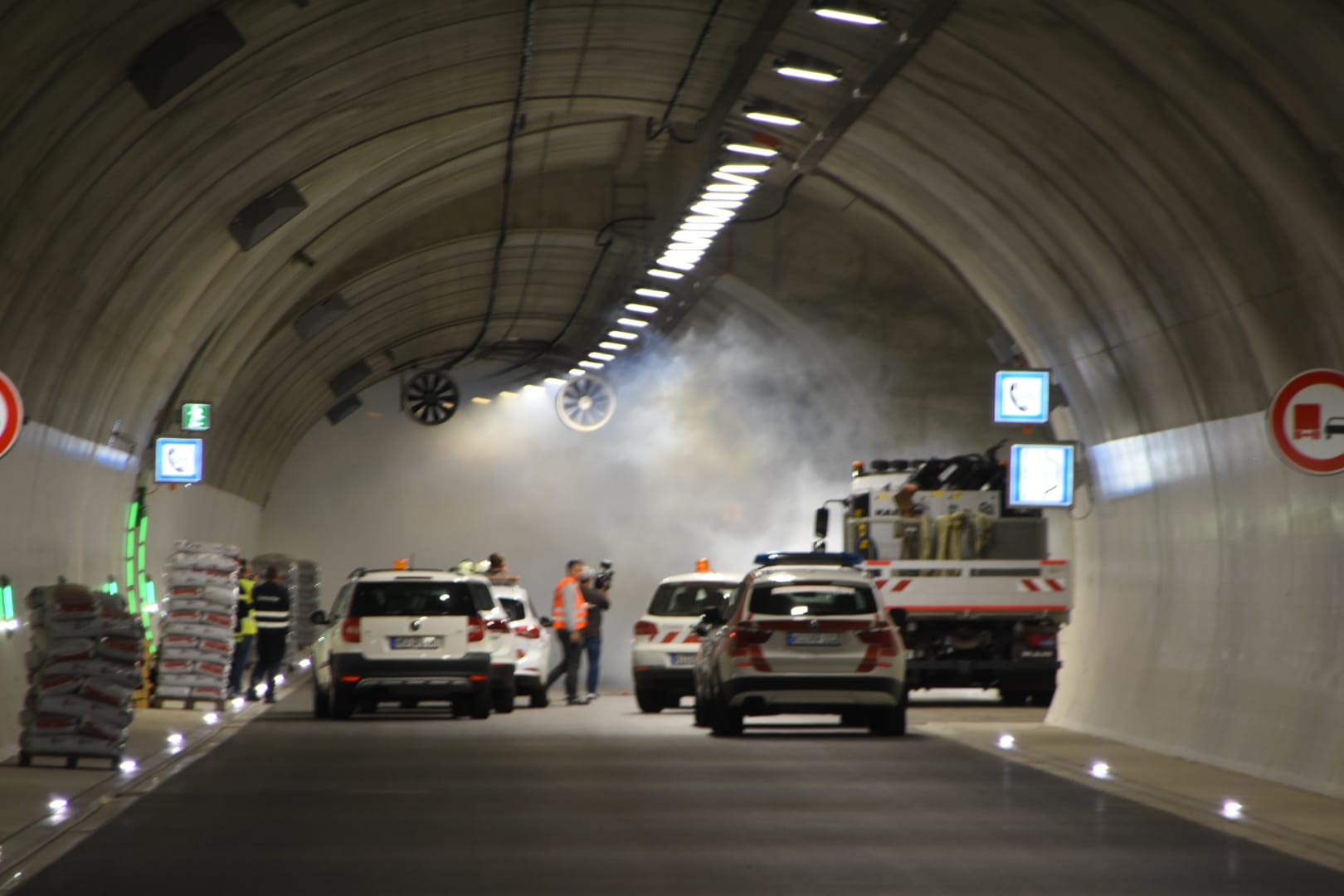 Feuer im Tunnel