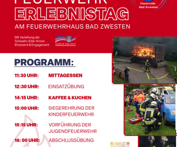 Einladung zum Feuerwehrerlebnistag